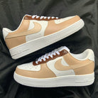 Beige Brown Custom Air Force 1-shecustomize