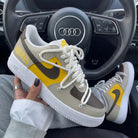 Beige Brown Yellow Padres Rope Laces Custom Air Force 1-shecustomize