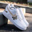 Beige Butterfly Custom Air Force 1-shecustomize