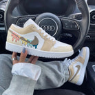 Beige Colorful Dripping Custom Air Jordan 1-shecustomize