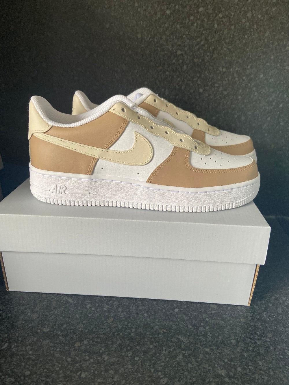 Beige Custom Air Force 1-shecustomize