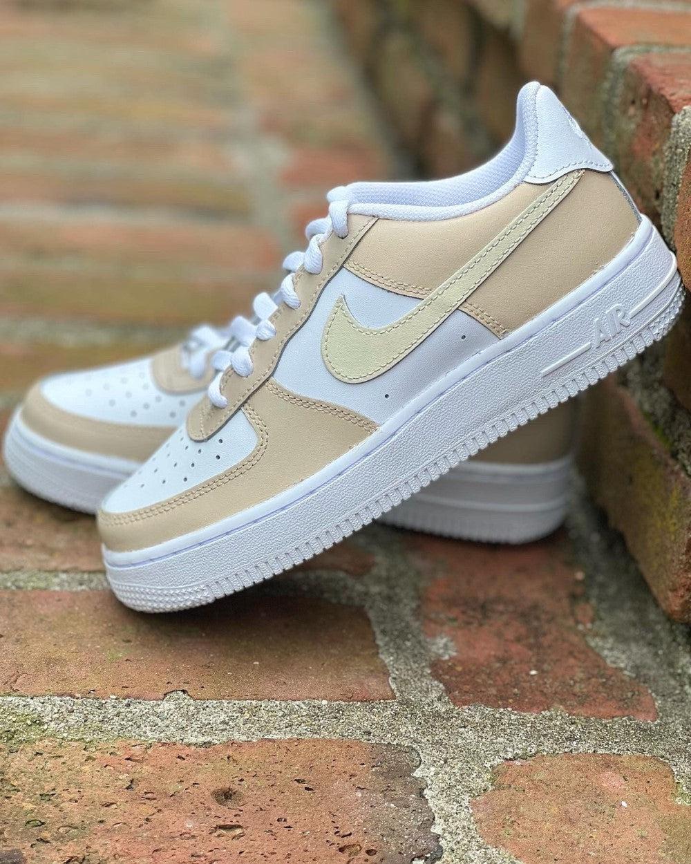 Beige Custom Air Force 1-shecustomize