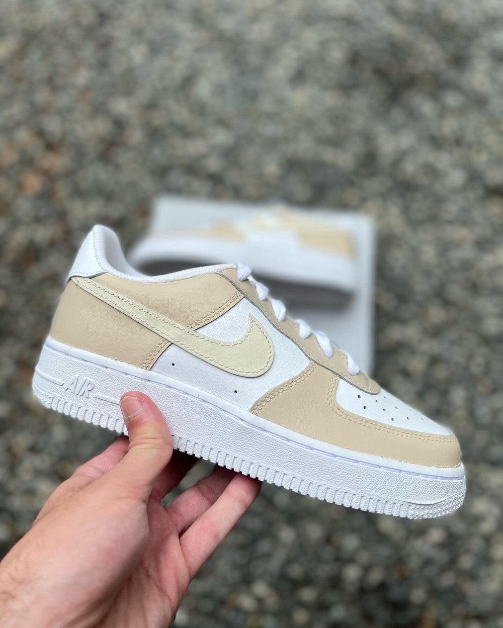 Beige Custom Air Force 1-shecustomize