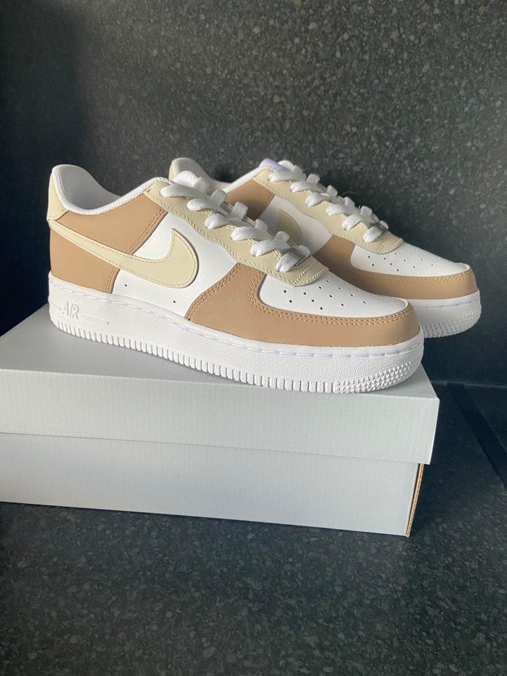Beige Custom Air Force 1-shecustomize