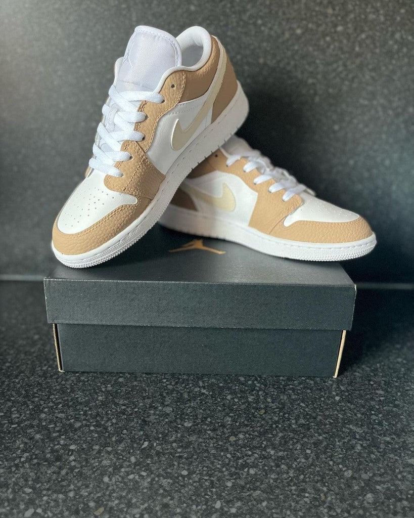 Beige Custom Air Jordan 1-shecustomize
