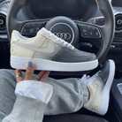 Beige Gray Custom Air Force 1-shecustomize