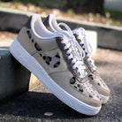 Beige Leopard Print Custom Air Force 1-shecustomize