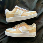 Beige White Custom Air Force 1-shecustomize
