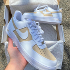 Beige White Custom Air Force 1-shecustomize