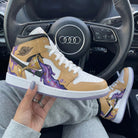 Beige White Purple Goblet Pattern Custom Air Jordan 1-shecustomize