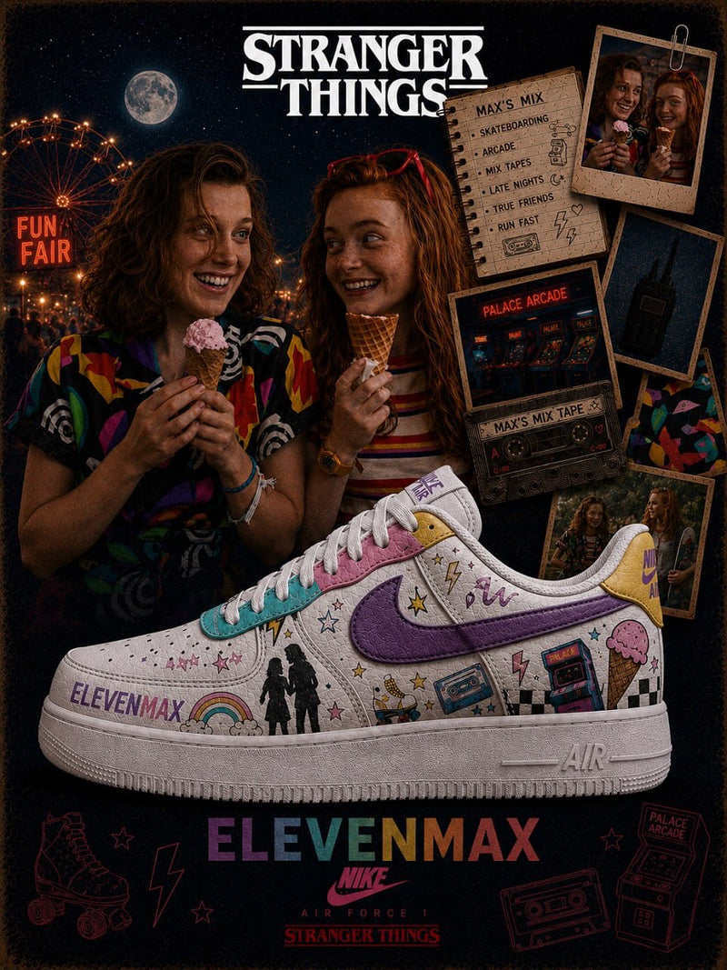 Custom Hand Painted Stranger Things Air Force 1 Sneakers-shecustomize