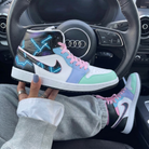 Black Baby Blue Baby Pink Mint Green Galaxy Lightning Custom Air Jordan 1-shecustomize
