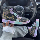 Black Baby Pink Baby Blue Butterfly Custom Air Jordan 1-shecustomize