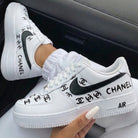 Black CC logo Custom Air Force 1-shecustomize
