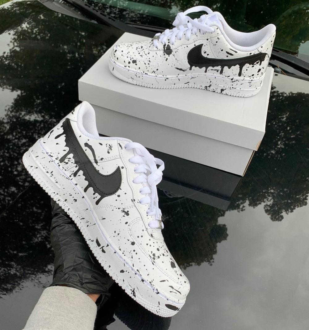 Black Drip Custom Air Force 1-shecustomize