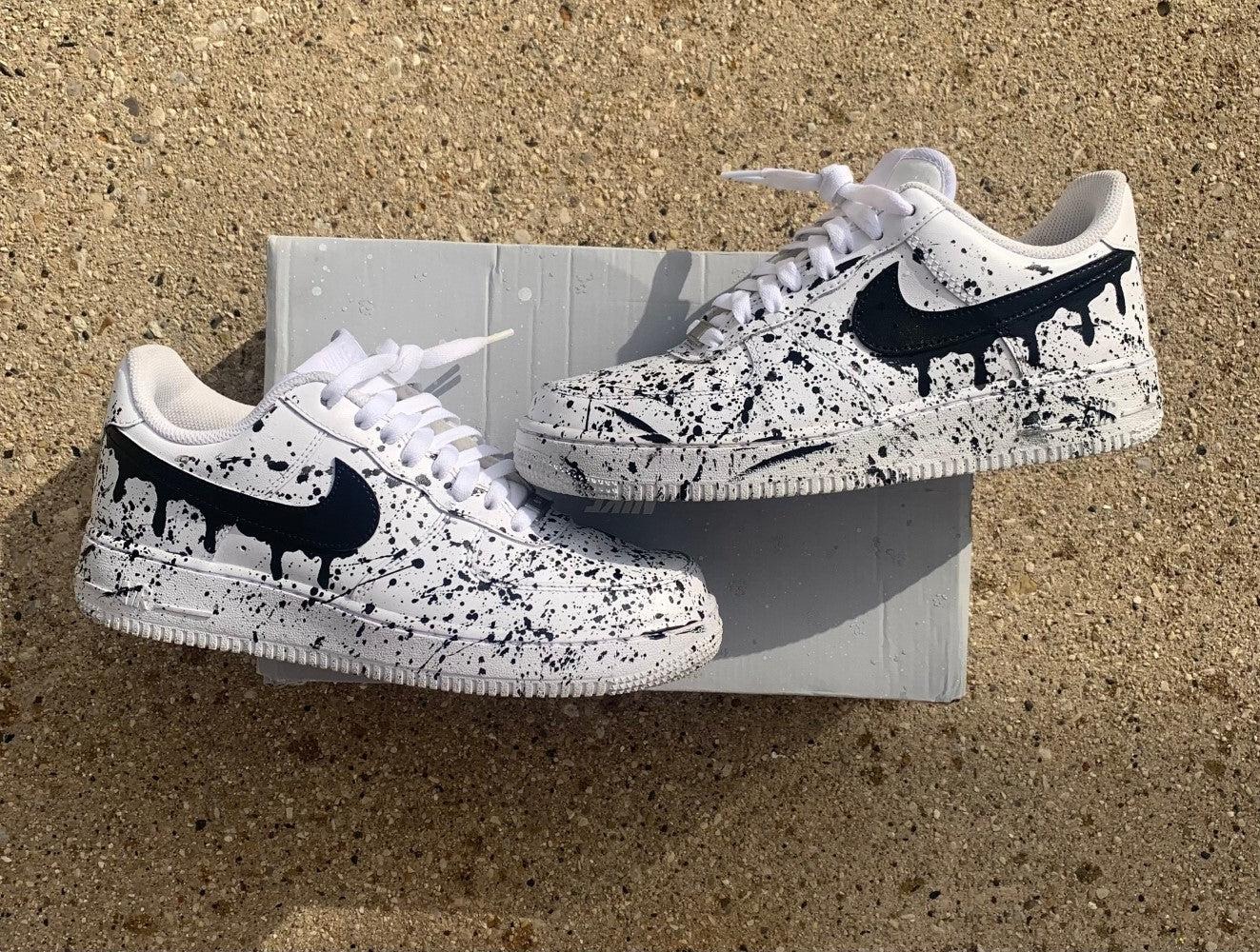 Black Drip Custom Air Force 1-shecustomize