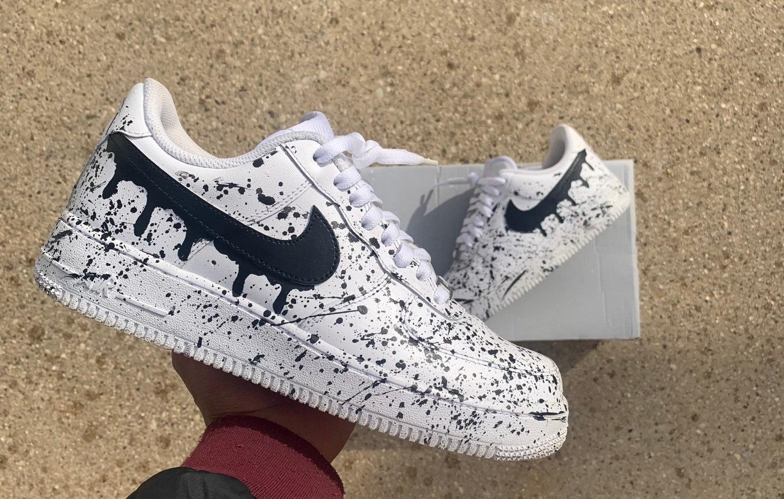 Black Drip Custom Air Force 1-shecustomize