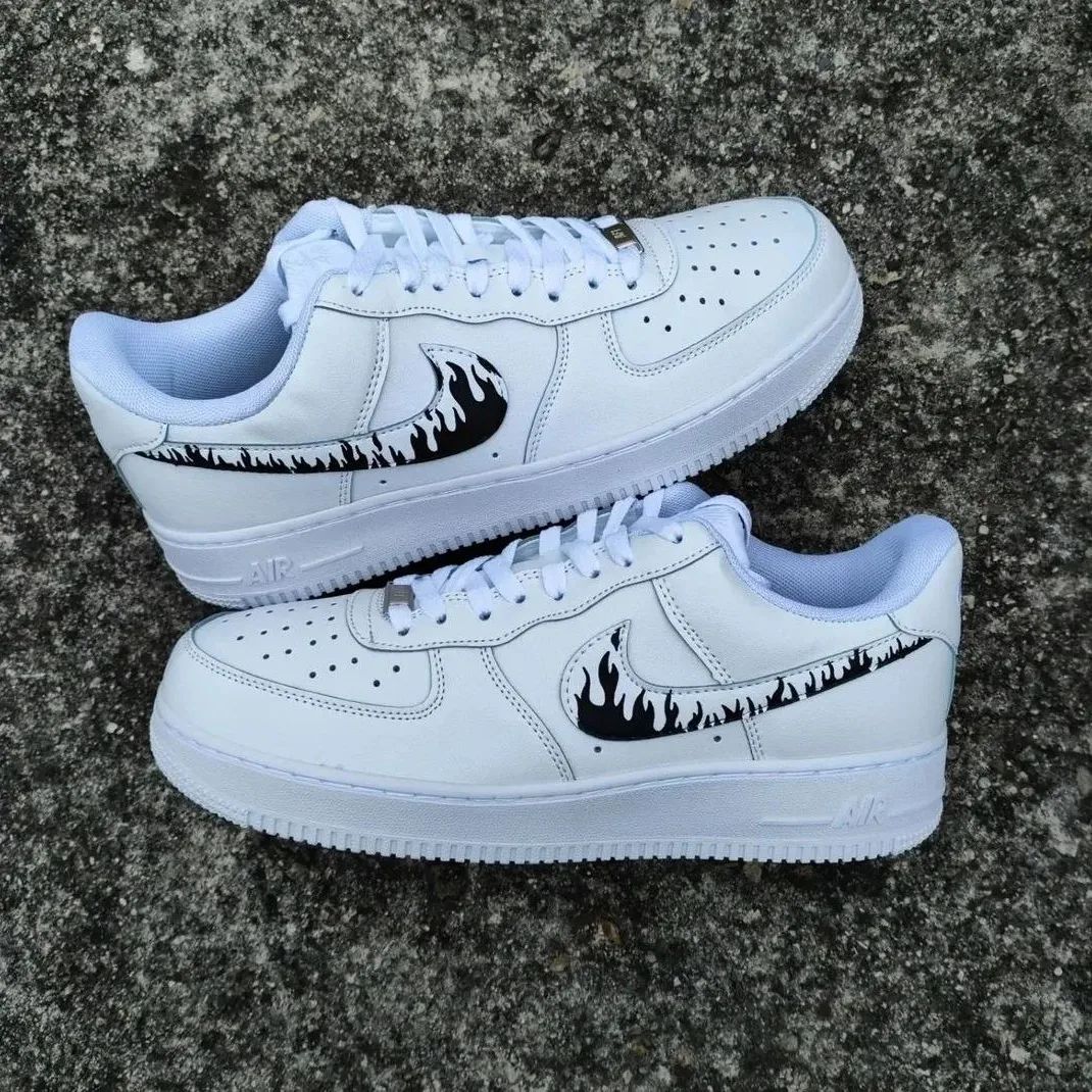 Black Flame Custom Air Force 1-shecustomize