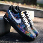 Black Geometric Pattern Custom Air Force 1-shecustomize