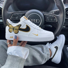 Black Gold Butterflies Custom Air Force 1-shecustomize