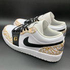 Black Gold Crackle GG Custom Air Jordan 1-shecustomize