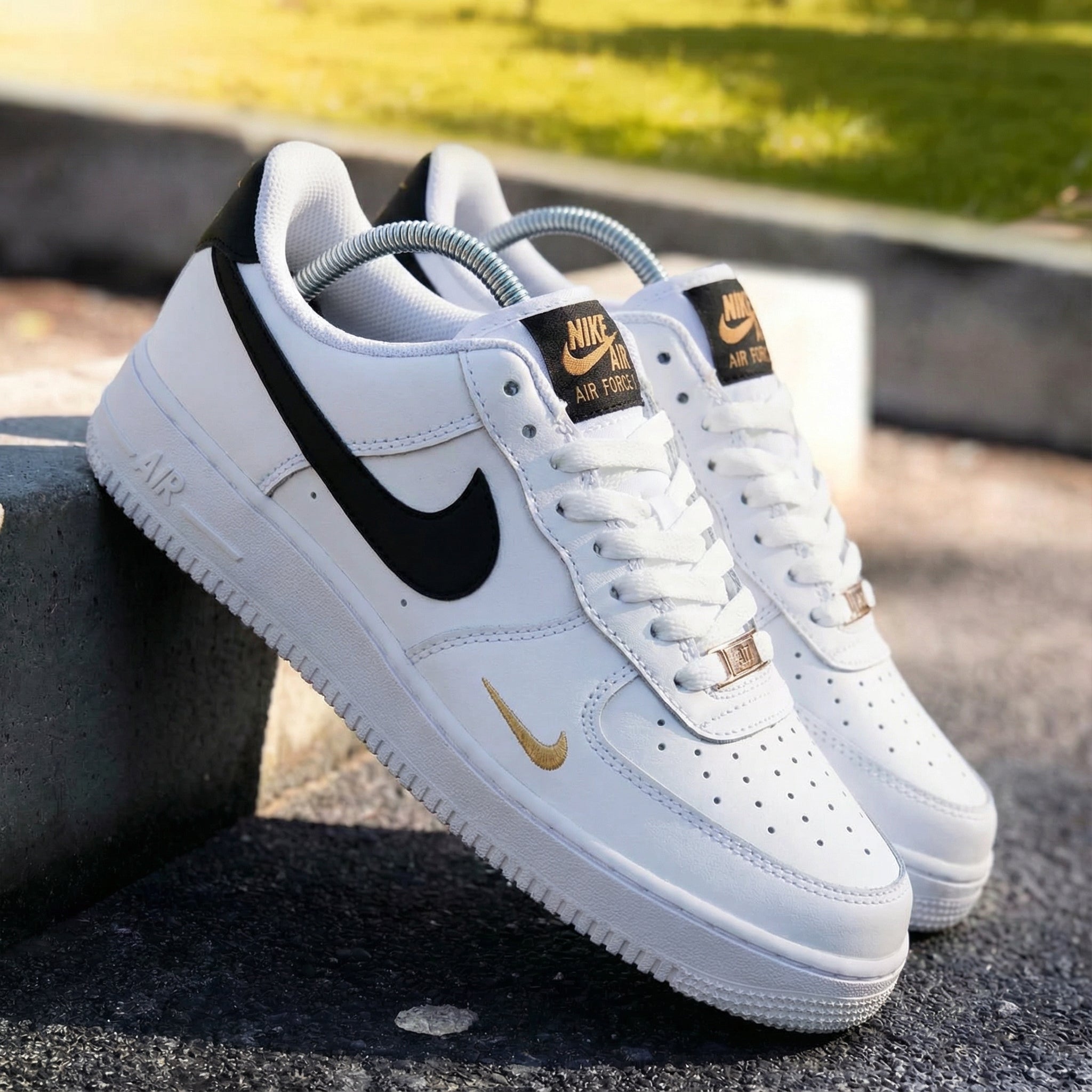 Black Gold Custom Air Force 1-shecustomize