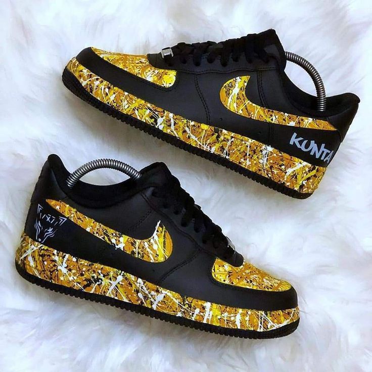 Black Gold Splatter Custom Air Force 1-shecustomize