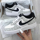Black Grey LV Pattern Custom Air Force 1-shecustomize