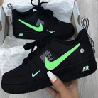Black Neon - Green Custom Air Force 1-shecustomize
