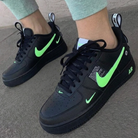 Black Neon - Green Custom Air Force 1-shecustomize