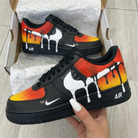 Black Orange Drip Custom Air Force 1-shecustomize