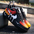 Black Orange Drip Custom Air Force 1-shecustomize