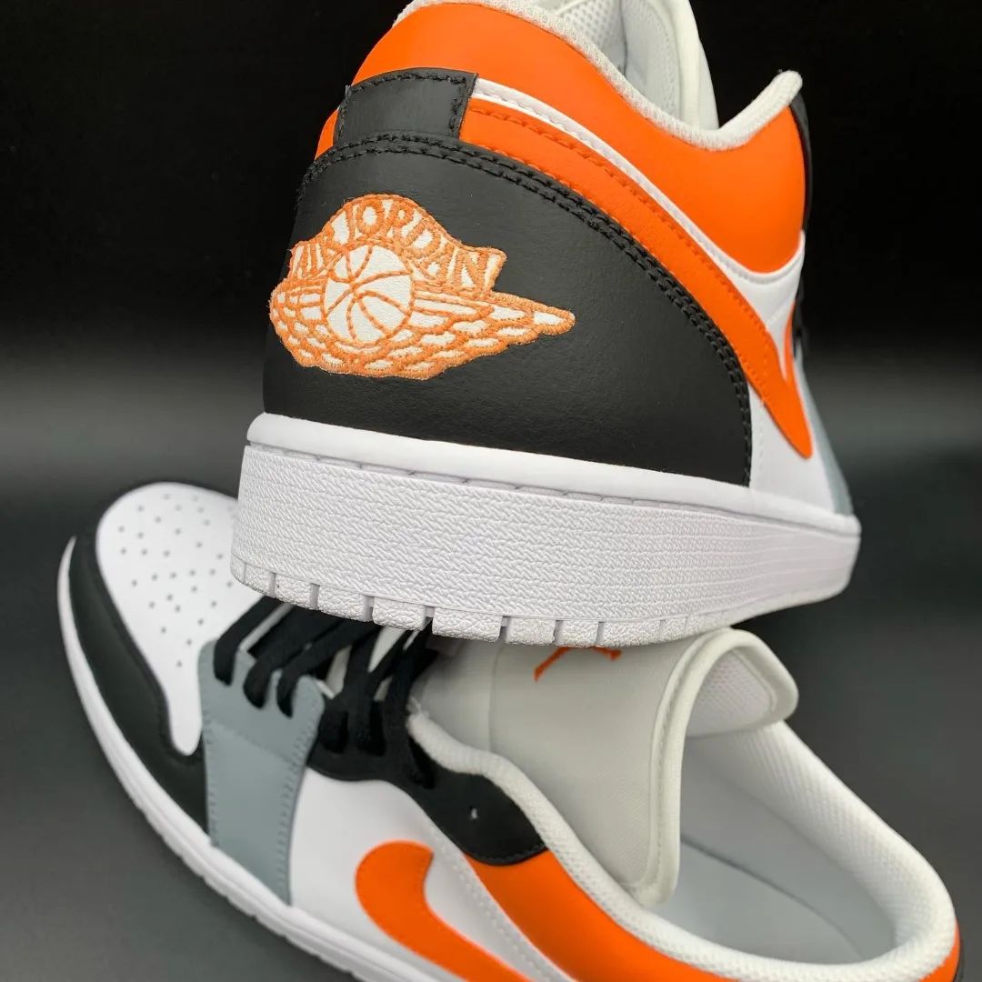 Black Orange Gray Custom Air Jordan 1-shecustomize