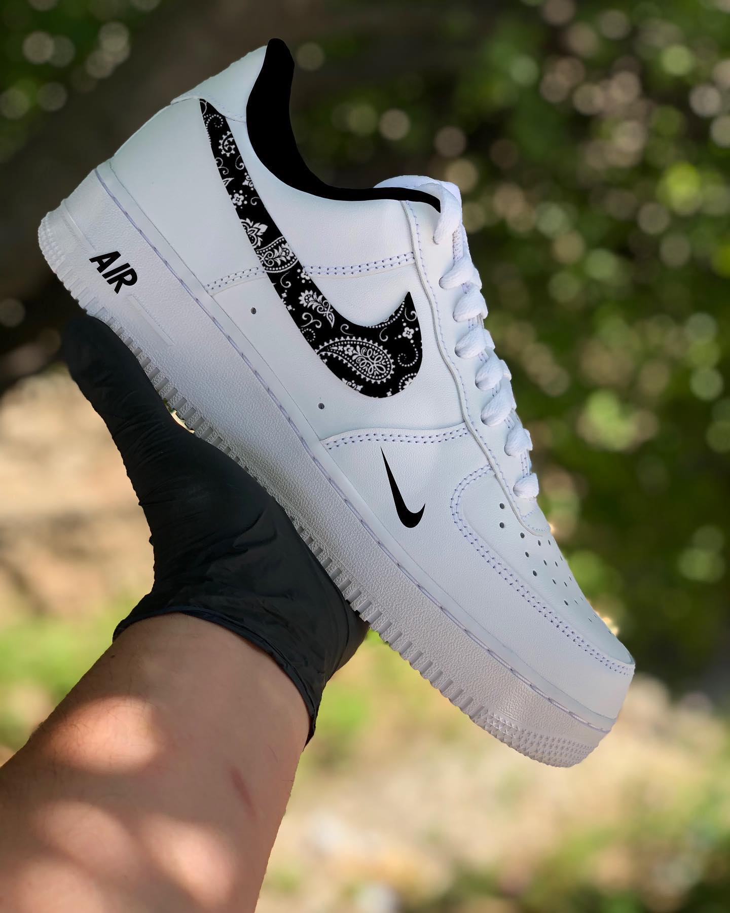 Black Paisley Custom Air Force 1-shecustomize