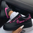 Black Pink Magenta Camo Custom Air Force 1-shecustomize