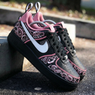 Black Pink Paisley Custom Air Force 1-shecustomize