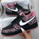 Black Pink Paisley Custom Air Force 1-shecustomize