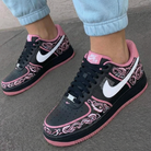 Black Pink Paisley Custom Air Force 1-shecustomize