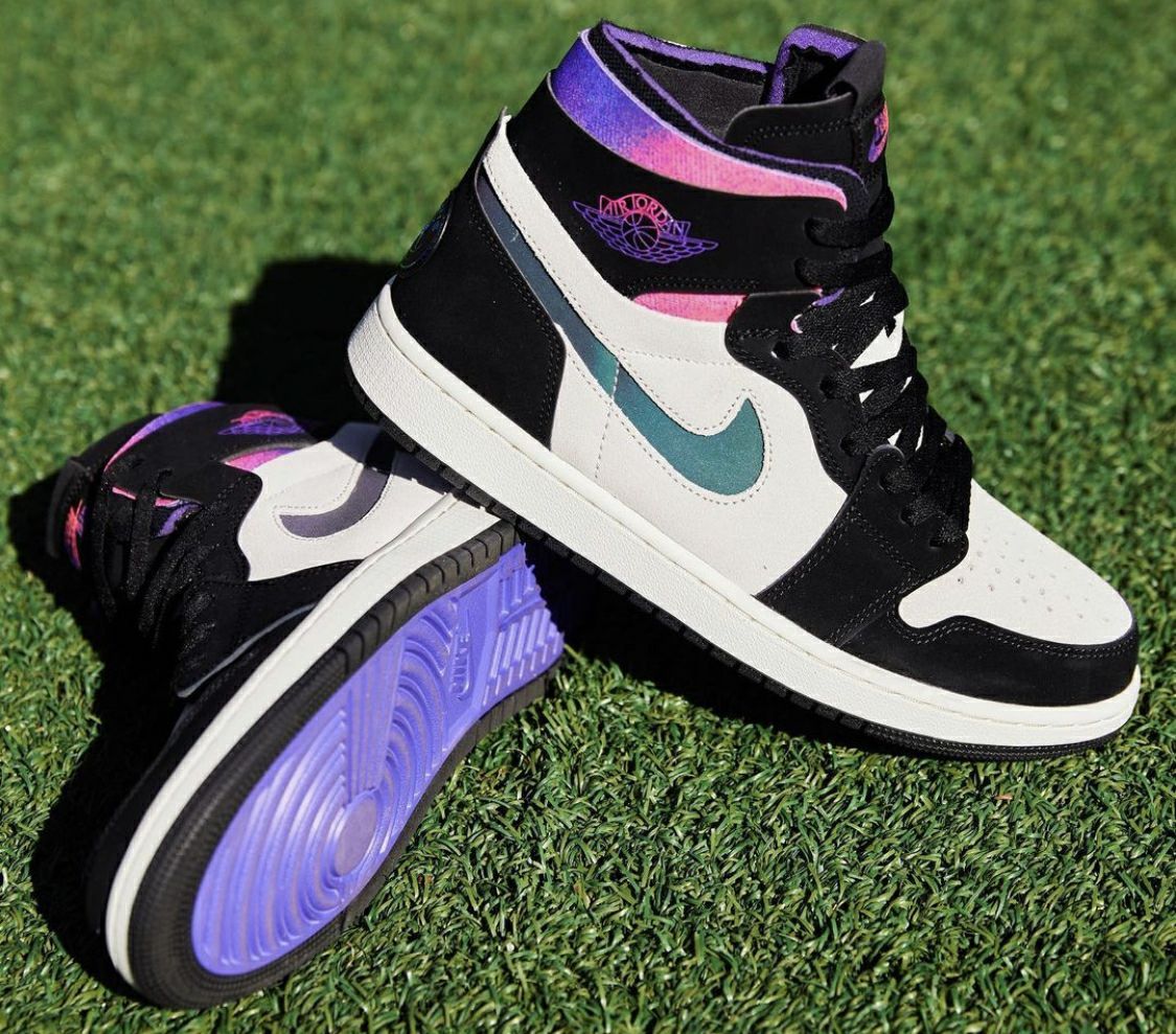Black Pink Teal Custom Air Jordan 1-shecustomize