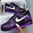 Black Purple Lightning Custom Air Force 1-shecustomize