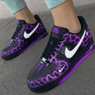 Black Purple Lightning Custom Air Force 1-shecustomize