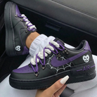 Black Purple Spider Web Skull Spider Charms Custom Air Force 1-shecustomize
