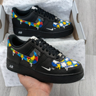 Black Puzzle Custom Air Force 1-shecustomize