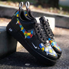 Black Puzzle Custom Air Force 1-shecustomize