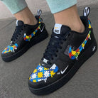 Black Puzzle Custom Air Force 1-shecustomize