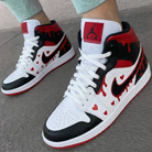 Black Red Heart Drip Custom Air Jordan 1-shecustomize