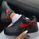 Black Red Hearts Dripping Custom Custom Air Force 1-shecustomize