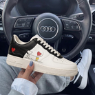 Black Red Snoopy Woodstock Heart Balloons Custom Air Force 1-shecustomize