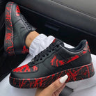 Black Red Splatter Custom Air Force 1-shecustomize