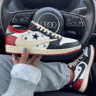 Black Red Star Custom Air Jordan 1-shecustomize